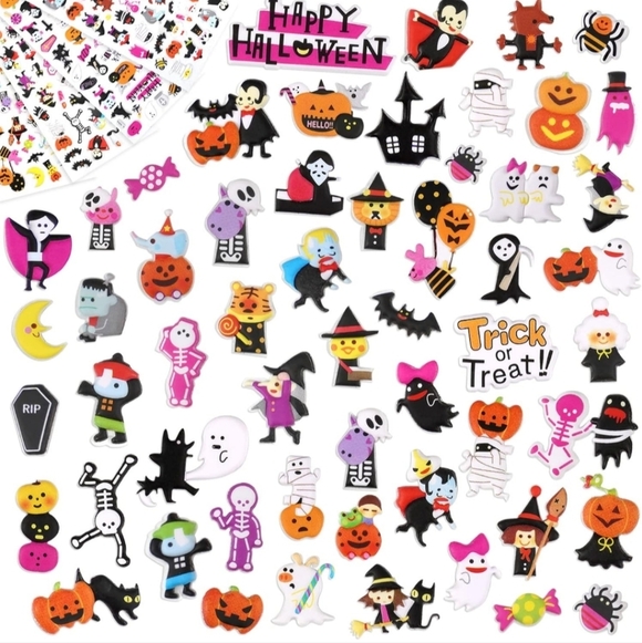 Halloween Sticker Set - Spooky and Fun Designs 4 sets - Picture 4 of 4